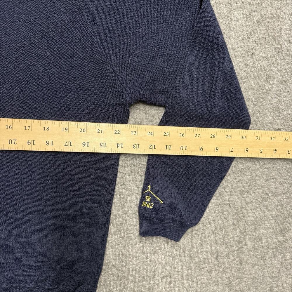 1842 Collection Wool & Alpaca Blend V-Neck Sweater Men's XL Navy Blue Peru - Picture 5 of 6